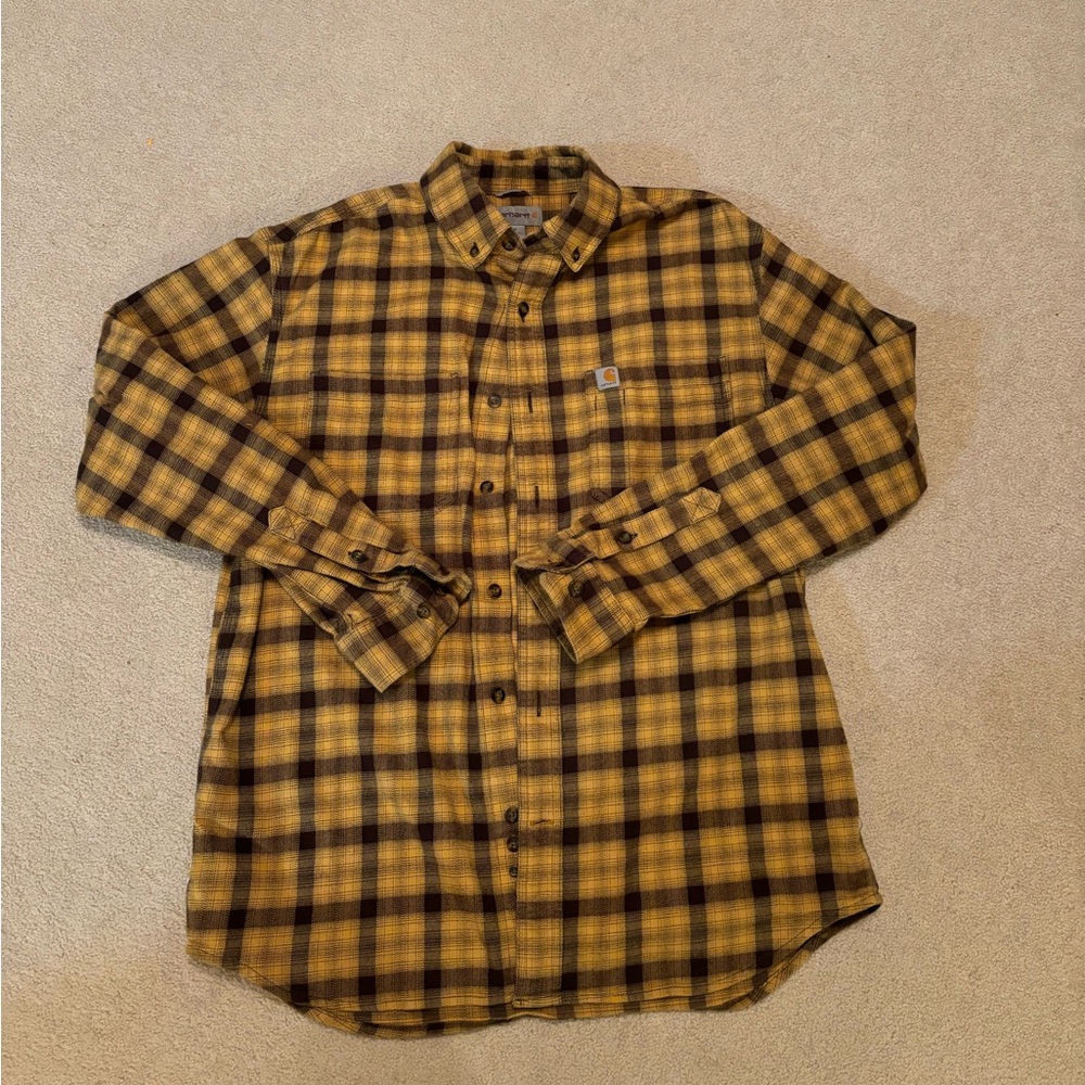 Men’s Carhartt Yellow Flannel MEDIUM